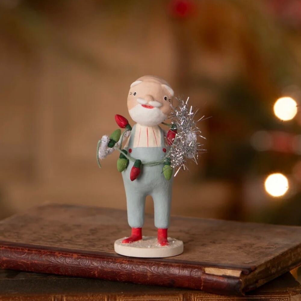 Bethany Lowe Michelle Lauritsen Trim The Tree Santa Christmas Figurine NEW